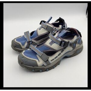 Teva S/N 6473 Woman Hiking Sandals Grey Blue lilac Rubber Sole Size 10